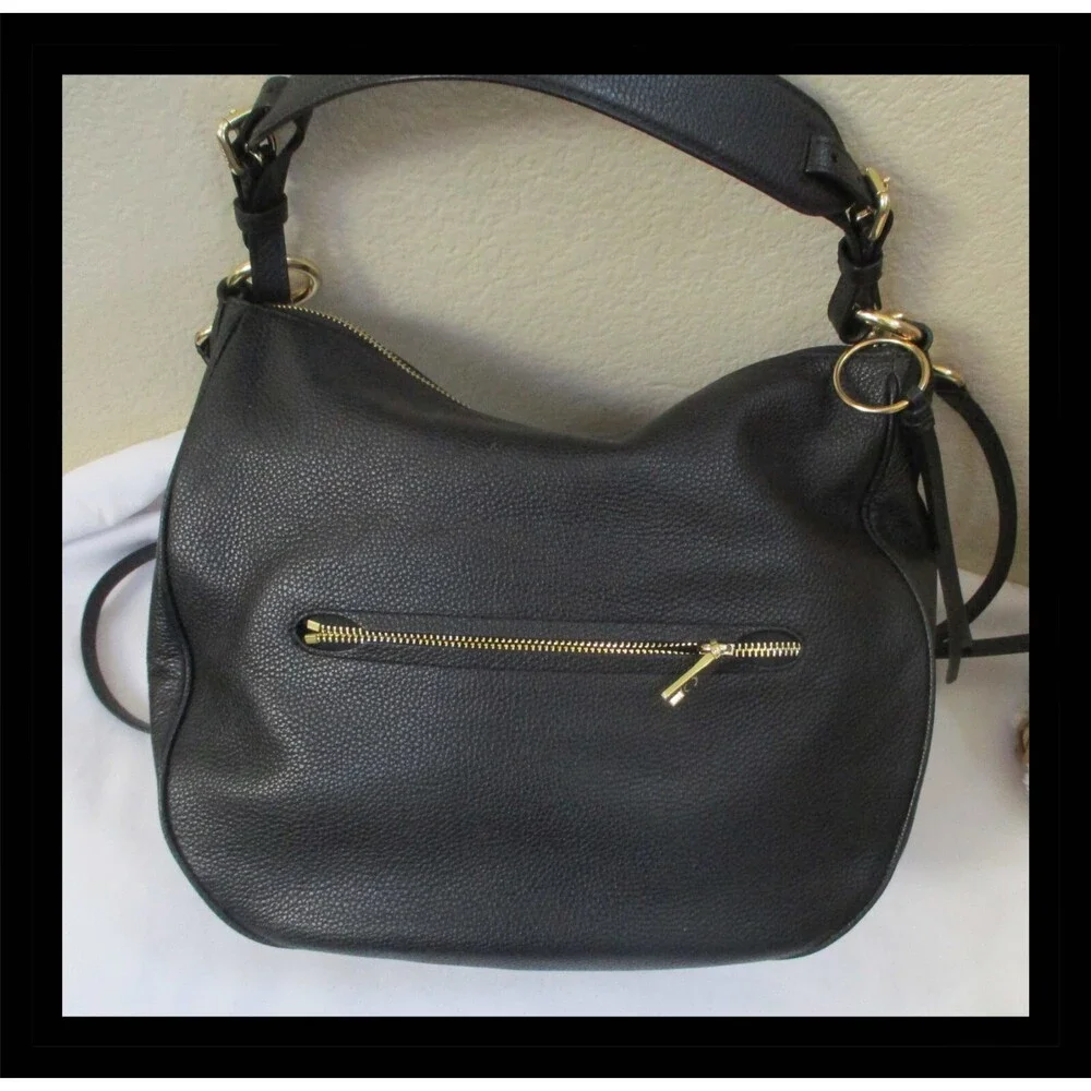 Coach Black Two Way Purse Gold Trim 35593 AUTHENTIC